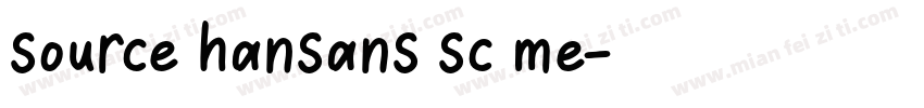 source hansans sc me字体转换